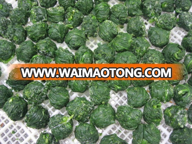 Hot sale high quality frozen IQF frozen spinach ball grounded