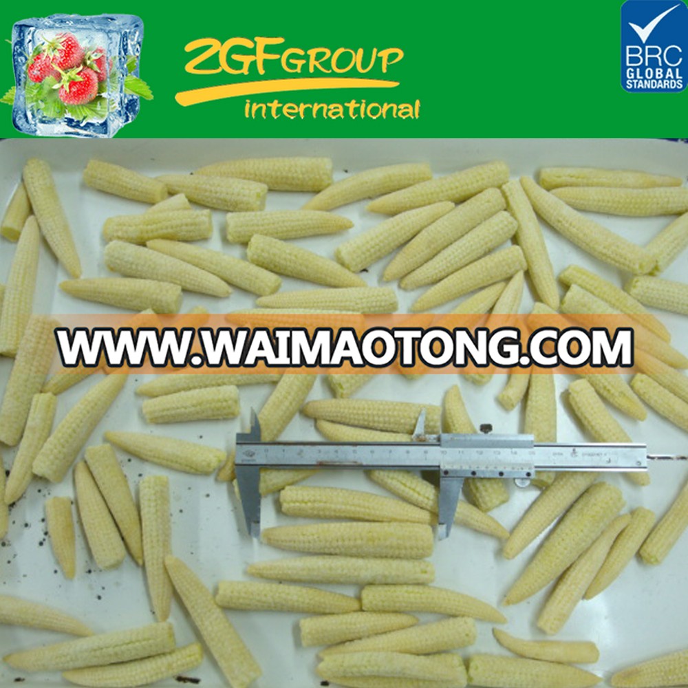 New Season high quality fresh iqf frozen baby corn cut for sale