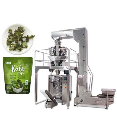 Frozen Chopped Spinach Packing Machine With Nitrogen Flushing Device In Nylon Bag