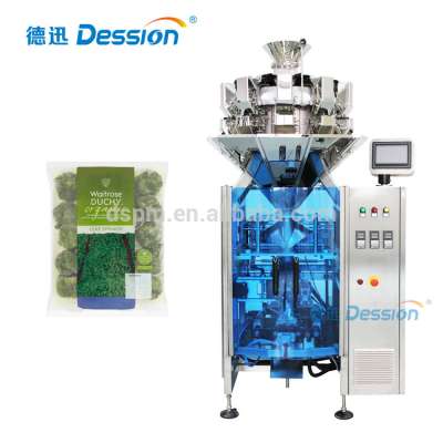 Frozen Chopped Spinach Packing Machine With Nitrogen Flushing Device In Nylon Bag