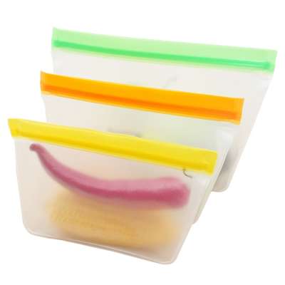 Amazon Hot Selling Reusable Silicone Food Preservation Bags Food Preservation Environmental Protection peva Bags Wholesale