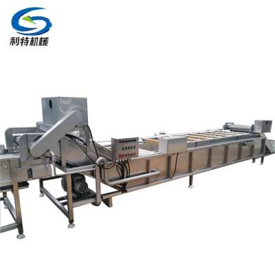 Vegetable fruit bubble washing machine and food processing production line