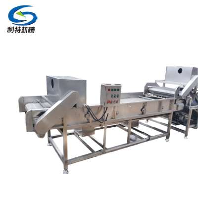 Vegetable fruit bubble washing machine and food processing production line