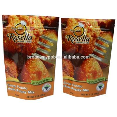 custom printed food frozen packaging plastic bag for seafood, salmon, fish, vegetables, fruit sauce