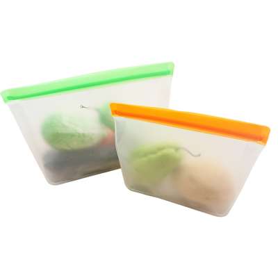 Amazon Hot Selling Reusable Silicone Food Preservation Bags Food Preservation Environmental Protection peva Bags Wholesale